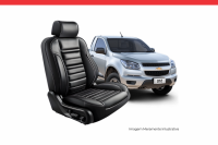 Imagem do produto PROMOÇÃO! - Capa de Couro Grancouro para Banco da Chevrolet S-10 LS c/Simples 2013 - Cod. 9607